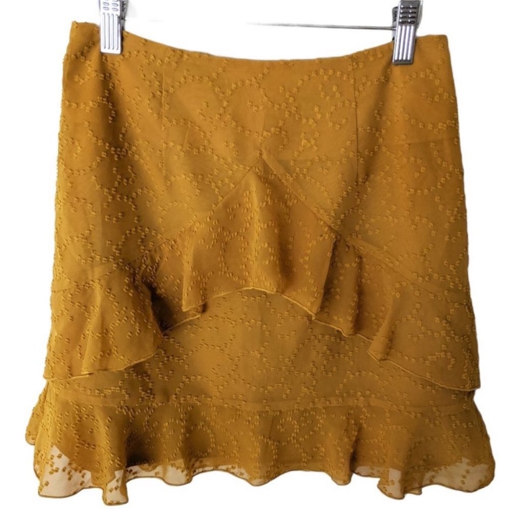 Mustard Yellow Ruffle Skirt - Picture 2 of 4